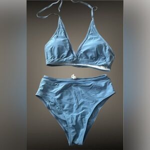 Zaful medium bikini steel blue new